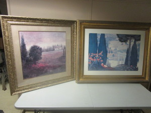 COUNTRYSIDE SCENIC ARTWORK, IN DECORATIVE FRAMES