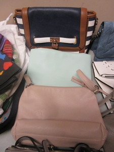 TOP NAME-BRAND PURSES, ANNE KLEIN, NINE WEST, GIANIBERNINI, CLEMENTE,  KATE & ALEX, BAGALLINI, MORE