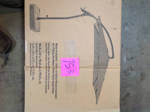 lot 15 image: LOT WITH HAMPTON BAY 8 ft. Square Aluminum Cantilever Offset Outdoor Patio Umbrella in Chili Red SEE PICS