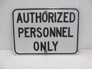 metal sign