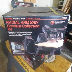 lot 38 image: Brand New Craftsman Radial Arm Saw Sawdust Collection Kit