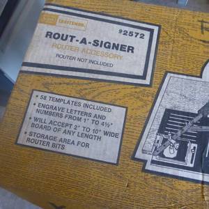 lot 40 image: Brand New Original Sears Craftsman Rout-A-Signer