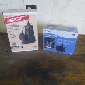 lot 74 image: Brand New Sump Pump and Waterfall Pump