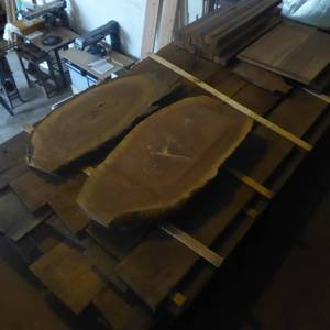 lot 98 image: Lot of Black Walnut and Hackberry Lumber