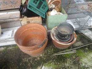lot 114 image: Yard Decor and Flower Pots Lot