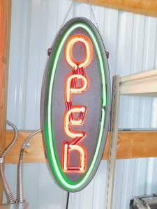 lot 10 image: Fallon Electric Open Sign