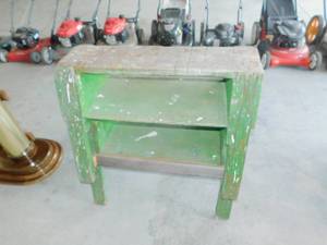 lot 96 image: Vintage Custom Made Green Shelf