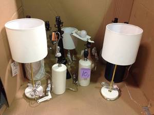 lot 10 image: Hayes Marble Base Stick Lamp - Project 62 in good condition