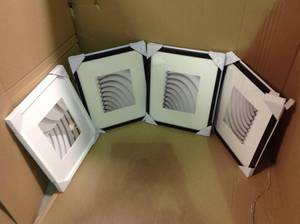 lot 45 image: 14 x 18 Matted Wood Frame Black in good condition