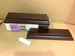 lot 84 image: 2pc Traditional Wall Shelf Set in good condition