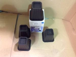 lot 85 image: 4pk Bed Risers Espresso in good condition