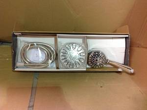 lot 97 image: 6-Spray Wall Bar Raincan Showerhead with 6-Spray Handshower in Chrome in good condition