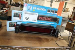 lot 86 image: Lot of (2) The Messenger 12V Electronic Scrolling Message System