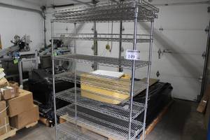lot 149 image: Wire Shelving Unit 8-Tier with 3-Extra Shelves