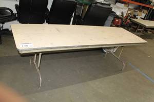 lot 158 image: Lifetime Folding Table 8ft.