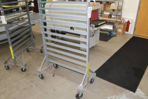 lot 155 image: Commercial Rolling Metal Rack 12-Tier