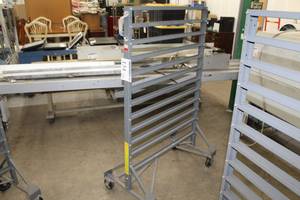 lot 154 image: Commercial Rolling Metal Rack 12-Tier