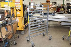 lot 153 image: Commercial Rolling Metal Rack 12-Tier