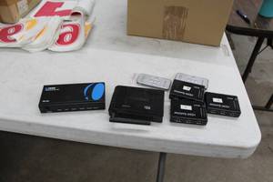 lot 129 image: Lot of (5) REI HDMI Splitter 1x4 HD-104, HDMI Switcher 1x4, Trendnet TEW-650AP Wireless N Access Point 150Mbps