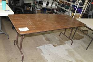 lot 156 image: Lifetime Folding Table 6ft.