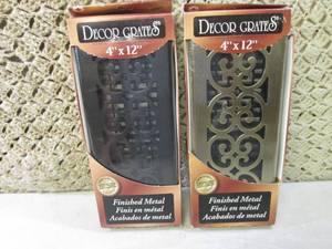 Lot of 2 4 x 12 Decor Grates  F-2...