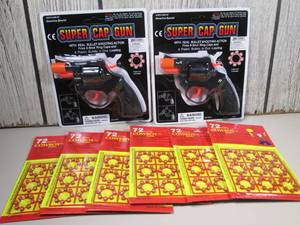 2 Super Cap Guns with 6 Packs of Ca...