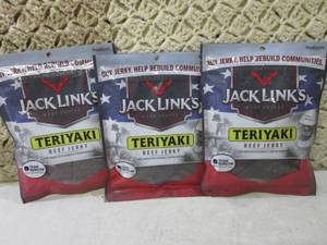3 Bags of Jack Links Teriyaki Beef ...