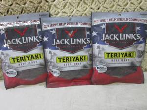 3 Bags of Jack Links Teriyaki Beef ...