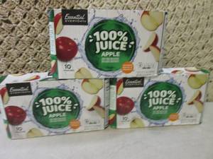 3 Boxes of 100% Juice Apple 10 Pouc...