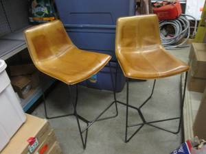 2 Metal Frame Cuchioned Low Back Ba...