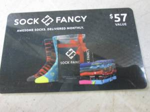 Sock Fancy $57 Gift Car  CNTR...