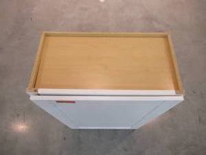 lot 10 image: Hampton Bay Shaker Assembled 24x36x12 in. Wall Kitchen Cabinet in Satin White KW2436-SSW