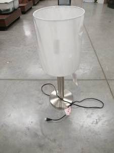 lot 26 image: Adesso Hollywood 27 in. Satin Steel Table Lamp 4173-22