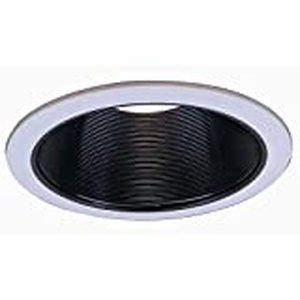 lot 30 image: Commercial Electric Recessed Lighting 6 in. R30 Black Recessed Baffle Trim (6-Pack) 693031