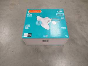 lot 36 image: EcoSmart 65-Watt Equivalent Daylight 6 in. GU24 White Integrated LED Recessed Trim DL-N24A10FR2-50