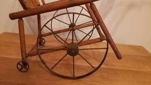 lot 90 image: Victorian Dog Goat Cart Wagon
