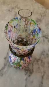 lot 76 image: Millefiori Italian Art Glass Miniature Nutmeg Oil Lamp