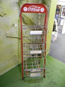 lot 7 image: Vintage CocaCola Display Stand Rack, Complete - 6 Bottle 25 Cent Carton Drink CocaCola Sign, Serve Yourself - GREAT ORIGINAL PIECE - SEE PICTURES