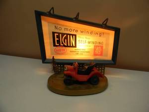 lot 8 image: ELGIN AUTOMATIC Automaton Display Advertising for Retailers from the 1930s-40s - RARE RARE RARE - A TRUE COLLECTORS PIECE - SEE PICTURES