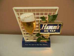 lot 29 image: VINTAGE HAMMS BEER - ON TAP, FROM THE LAND OF SKY BLUE WATERS LIGHTED ADVERTISING LIGHTSIGN - WORKS - SEE PICTURES
