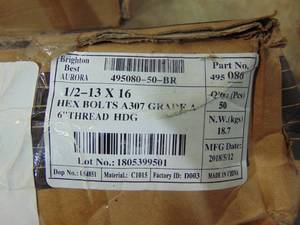 lot 92 image: Lot of Carriage Bolts