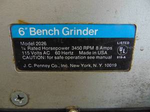 lot 140 image: 6 Bench Grinder
