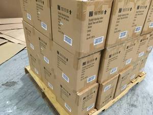 PALLET WITH 45 BOXES OF DEFIANT 8 Amp 7-Day Indoor In-Wall SunSmart Digital Timer Switch with Motion Sensor, White 3PK PER BOX NOT USED SEE PICS
