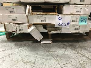 LOT WITH 9 CASES OF BLUE RIDGE HARDWOOD FLOORING Oak Driftwood Wire Brushed 34 in. Thick x 5 in. Wide x Random Length Solid Hardwood Flooring (20 sq. ft.  case) SEE PICS
