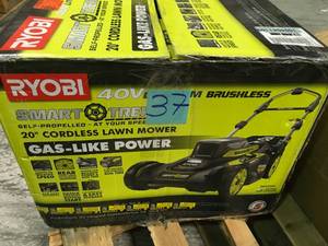 RYOBI 20 in. 40-Volt 6.0 Ah Lithium-Ion Battery Brushless Cordless Walk Behind Self-Propelled Lawn Mower with Charger Included SEE PICS