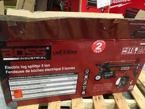 BOSS INDUSTRIAL EC5T20 5-Ton 12 Amp Electric Log Splitter SEE PICS