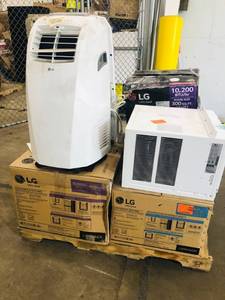 Wholesale pallet whit assorted air conditioners costumer returns different styles and condition condition