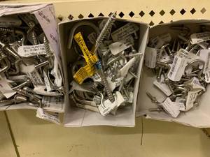 ASSORTED SCREW HOOKS