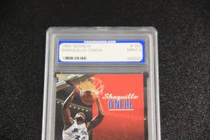 lot 6 image: 1992-93 Skybox Shaquille ONeal Graded PGS 9 Rookie Card