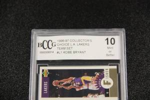 lot 8 image: 1996-97 Collectors Choice Kobe Bryant BCCG 10 Rookie Card